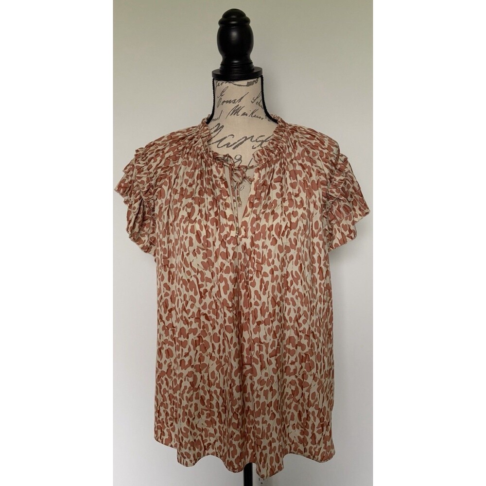 Women’s Orange Philosophy Animal Print Top Size 1X NWT